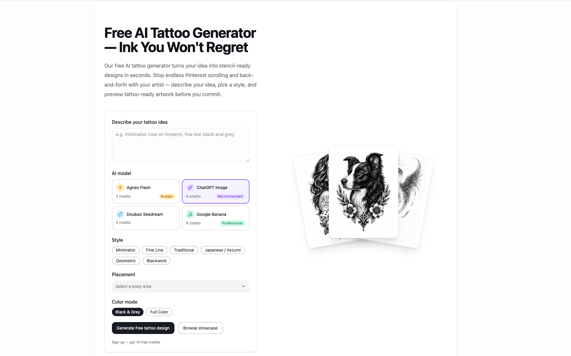 AI Tattoo Generator