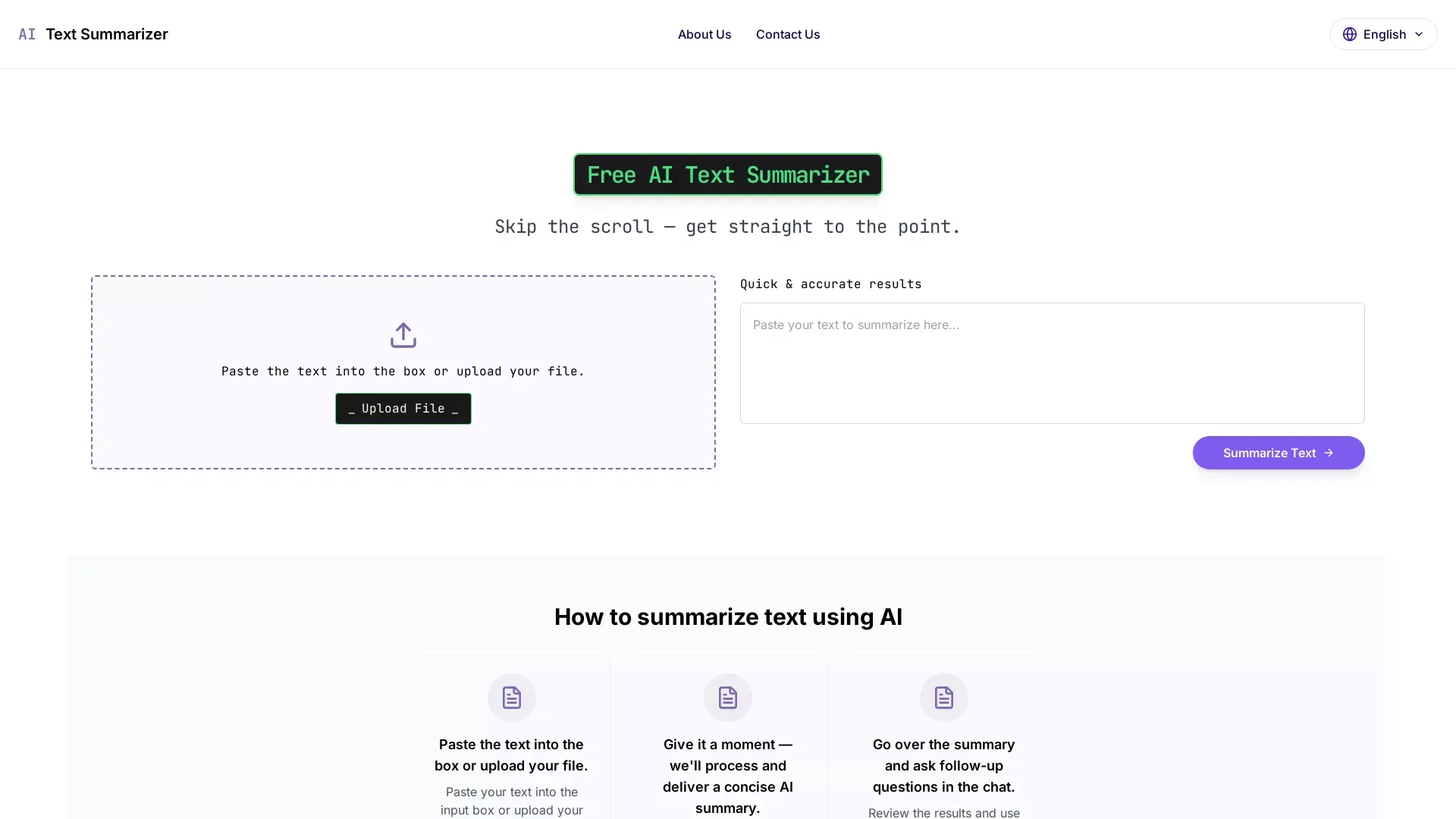 AI Text Summarizer