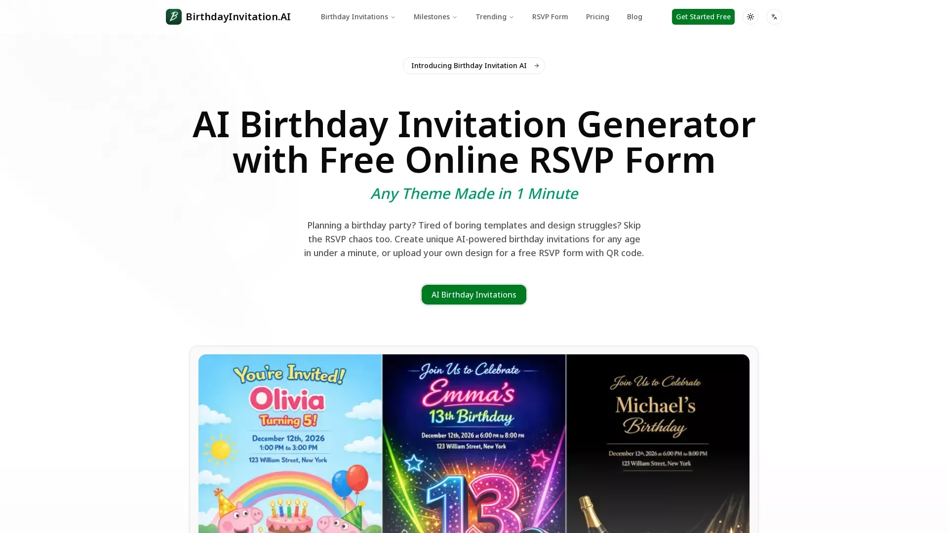 BirthdayInvitationAI
