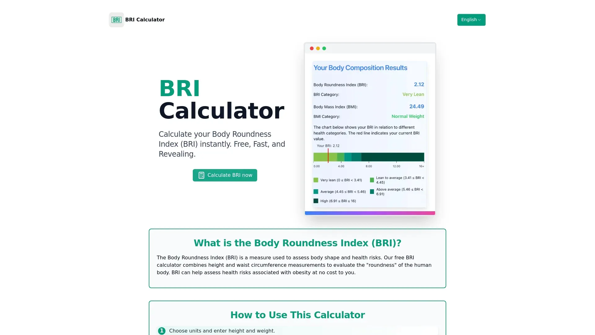 BRI Calculator