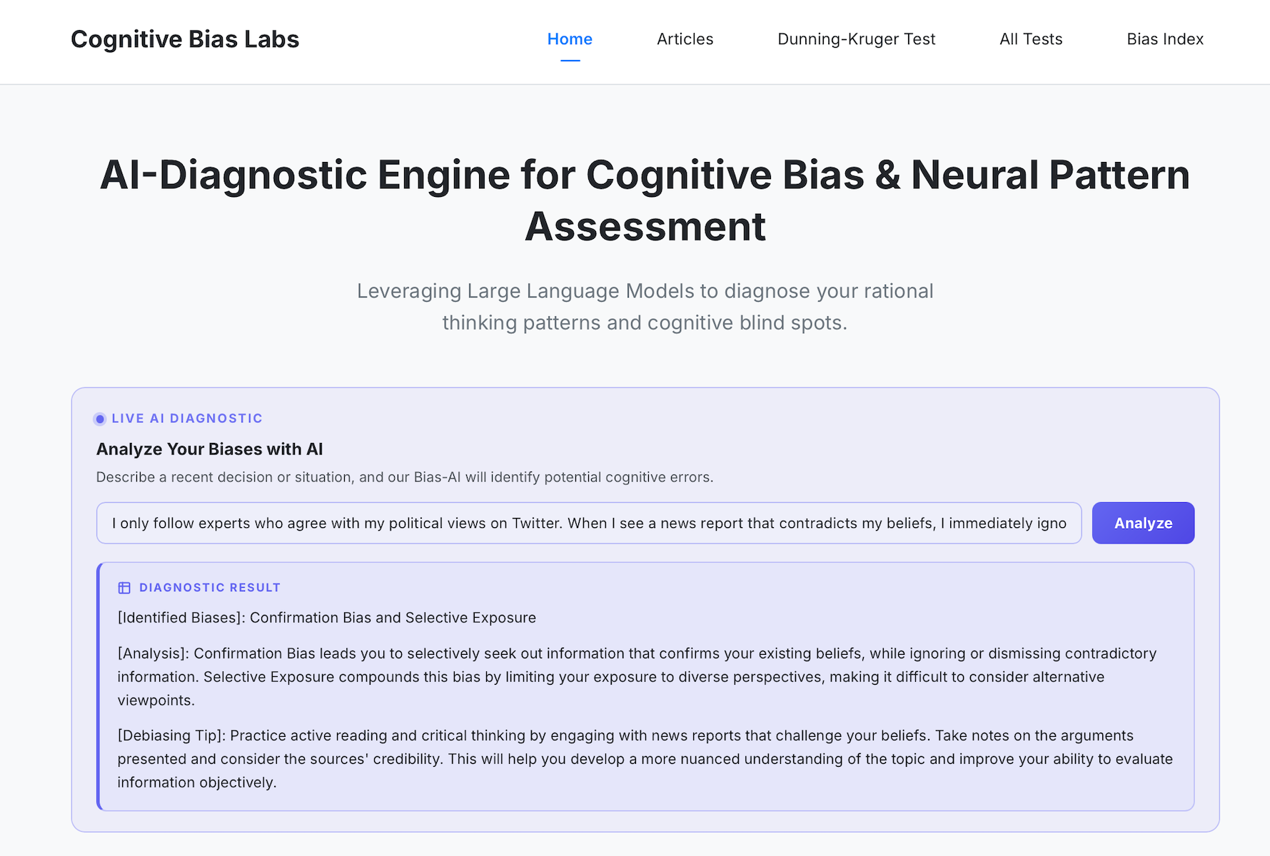 Cognitive Bias Labs