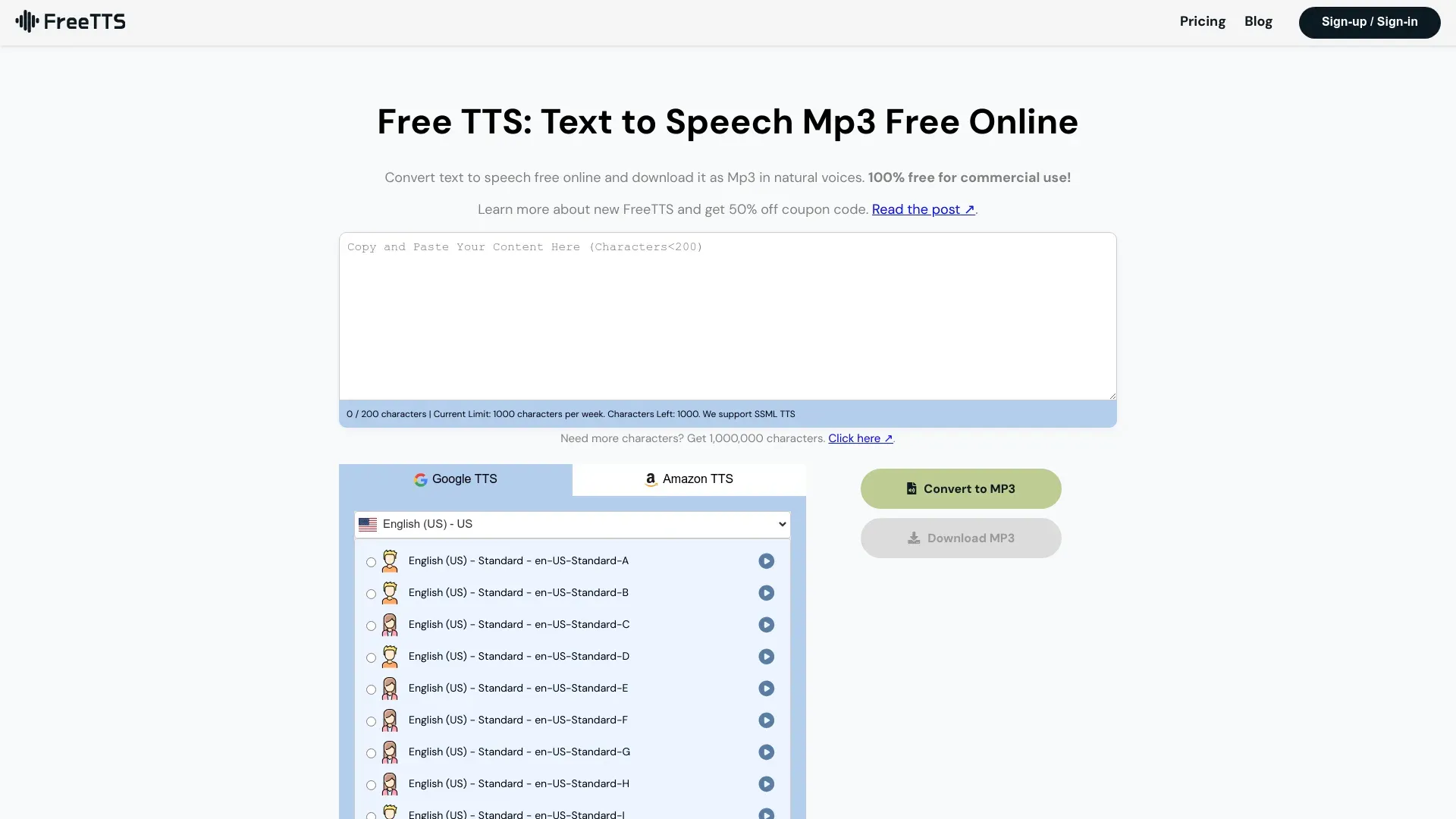 Free TTS