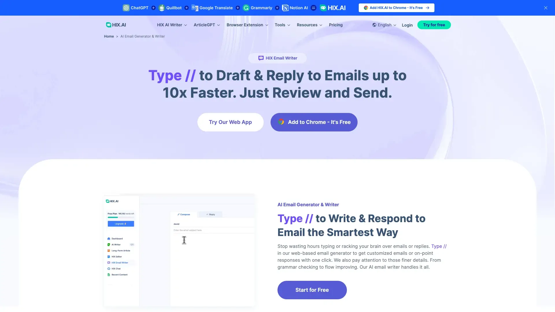 HIX Email Writer