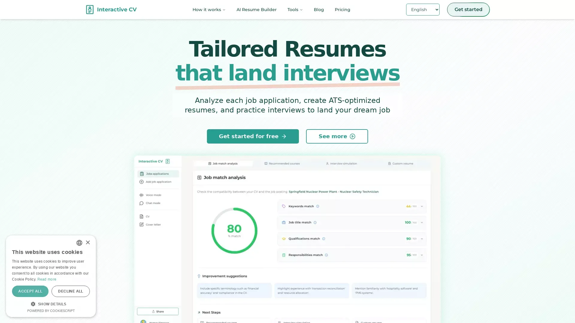 Interactive CV