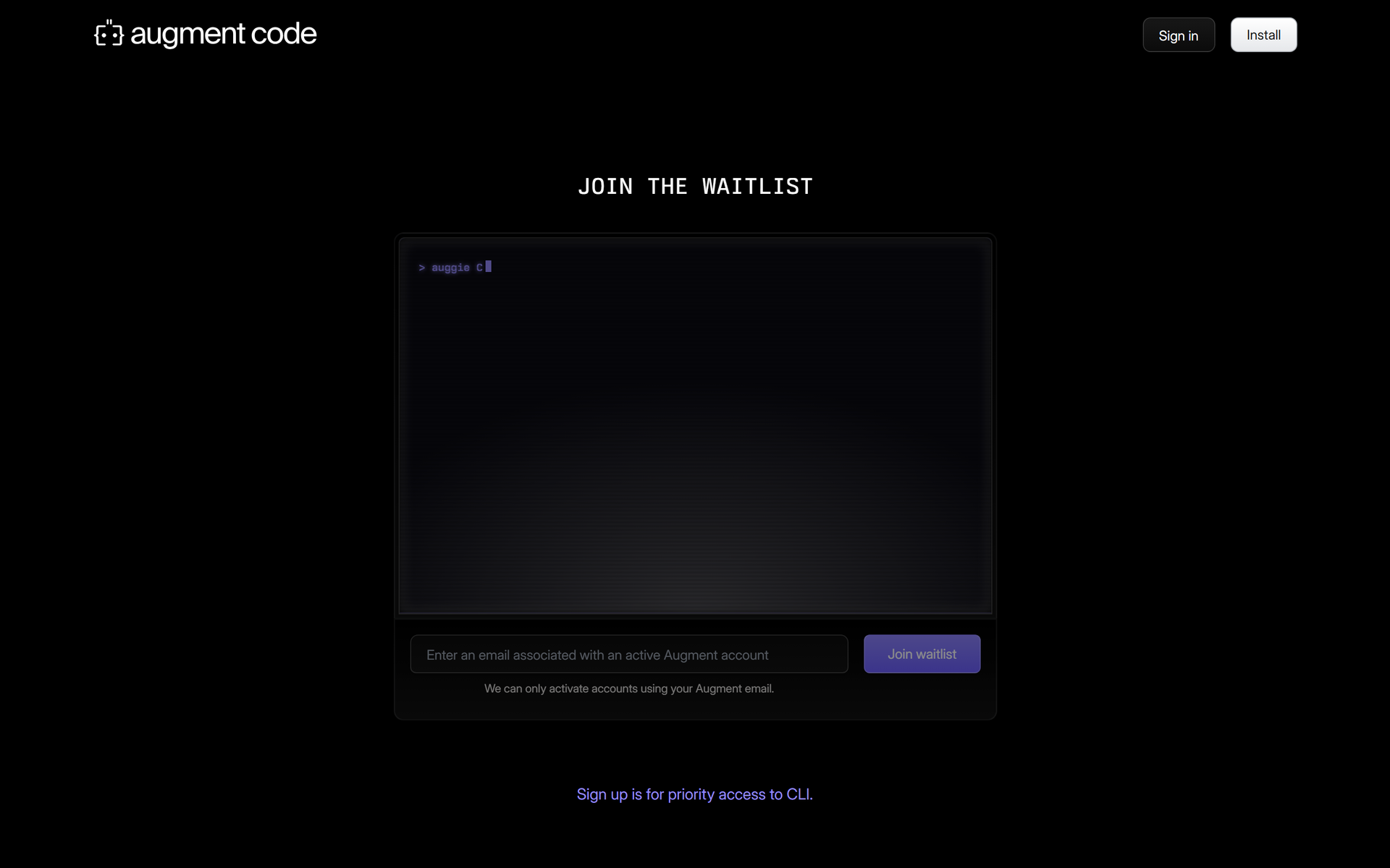 Join the CLI waitlist