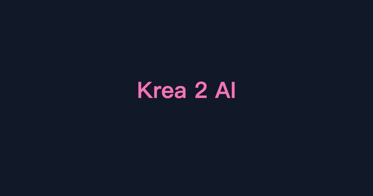 Krea 2 AI