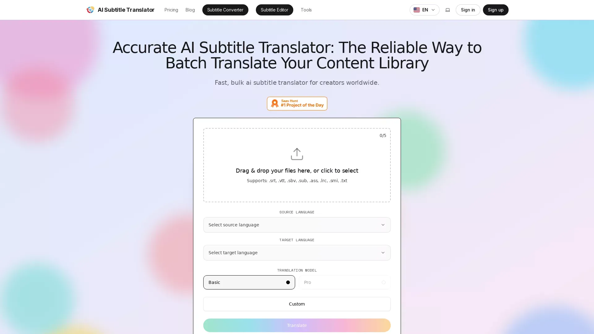 LanguageSubtitleTranslator