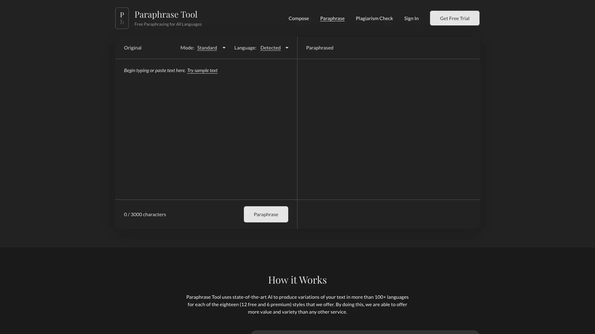 Paraphrase Tool
