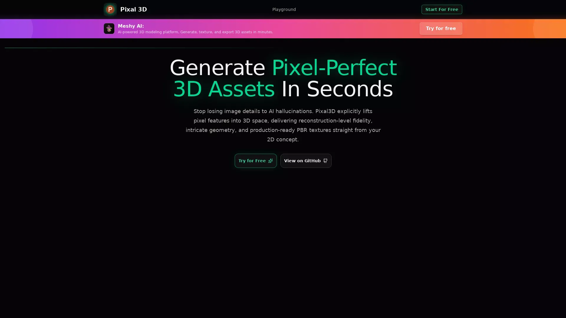 Pixal3D
