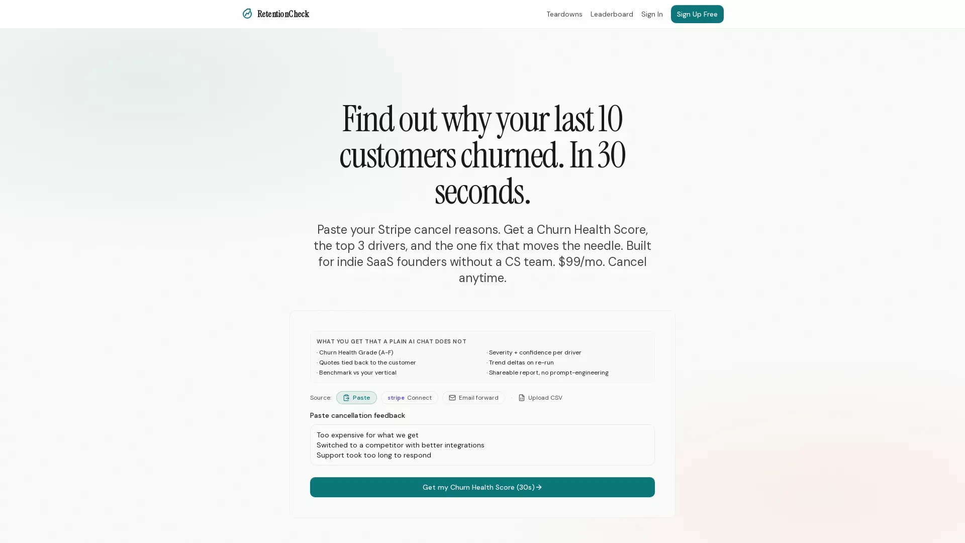 RetentionCheck