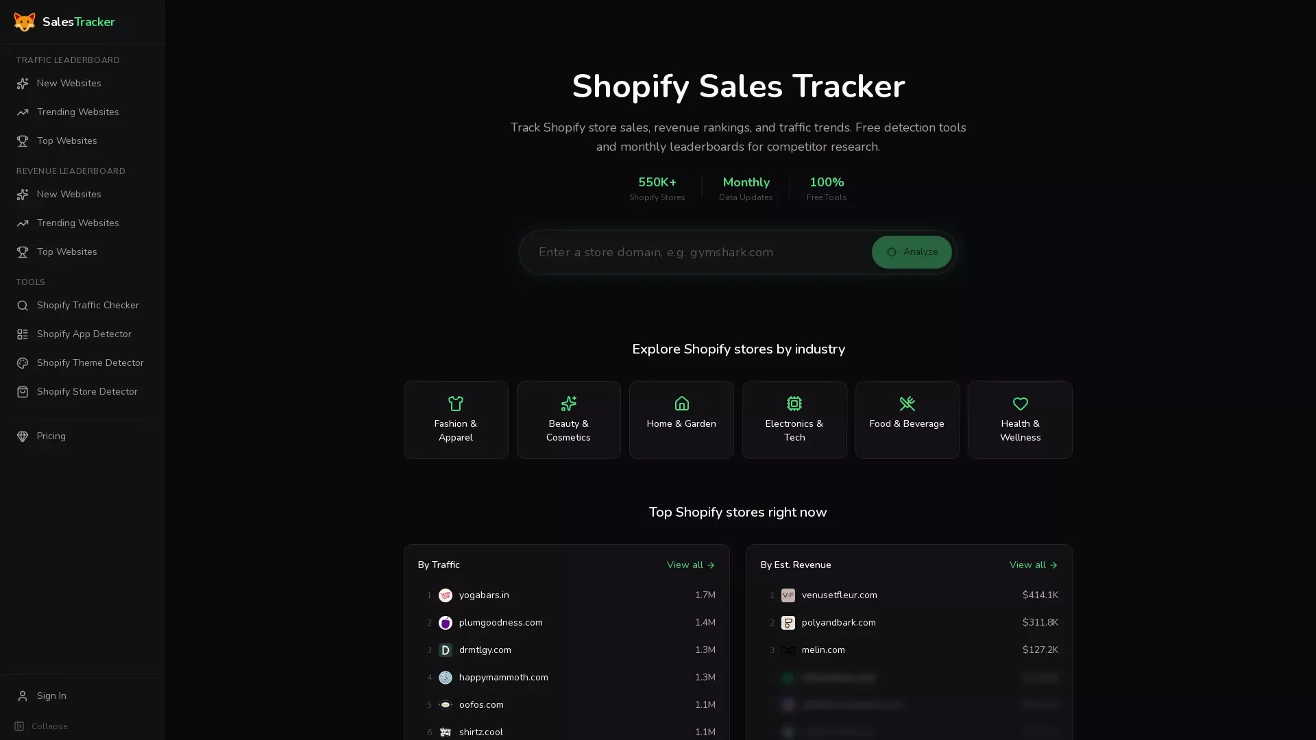 Shopify Sales Tracker