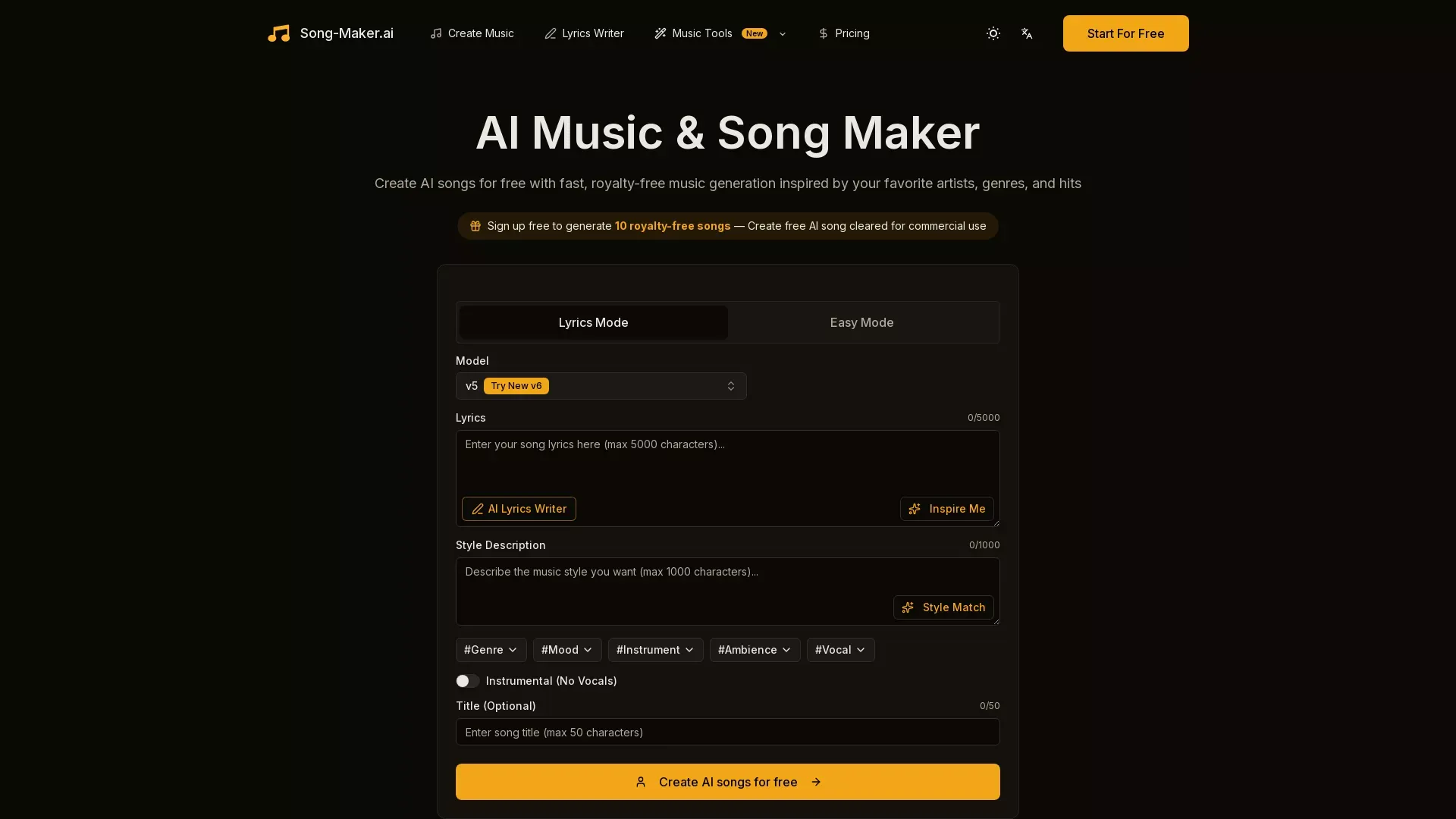 SongMakerAI