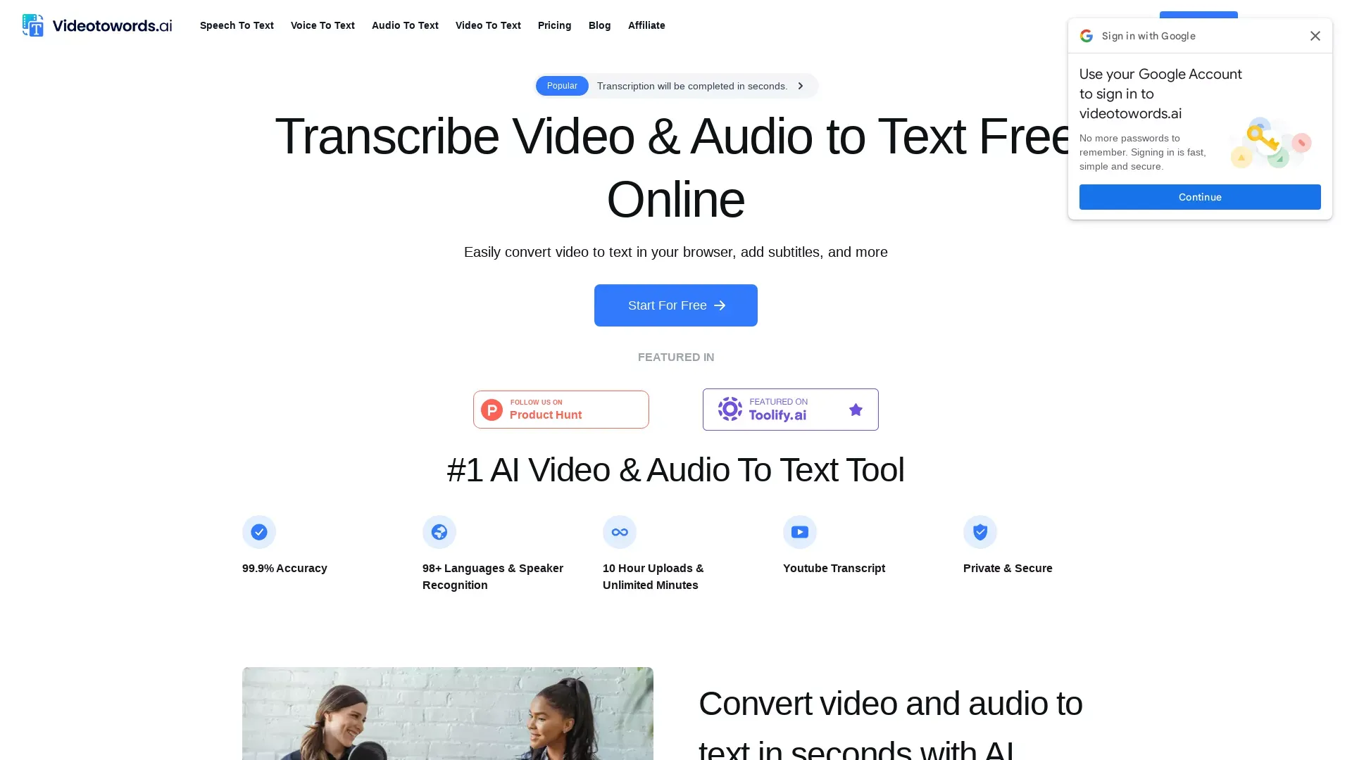 Videotowords