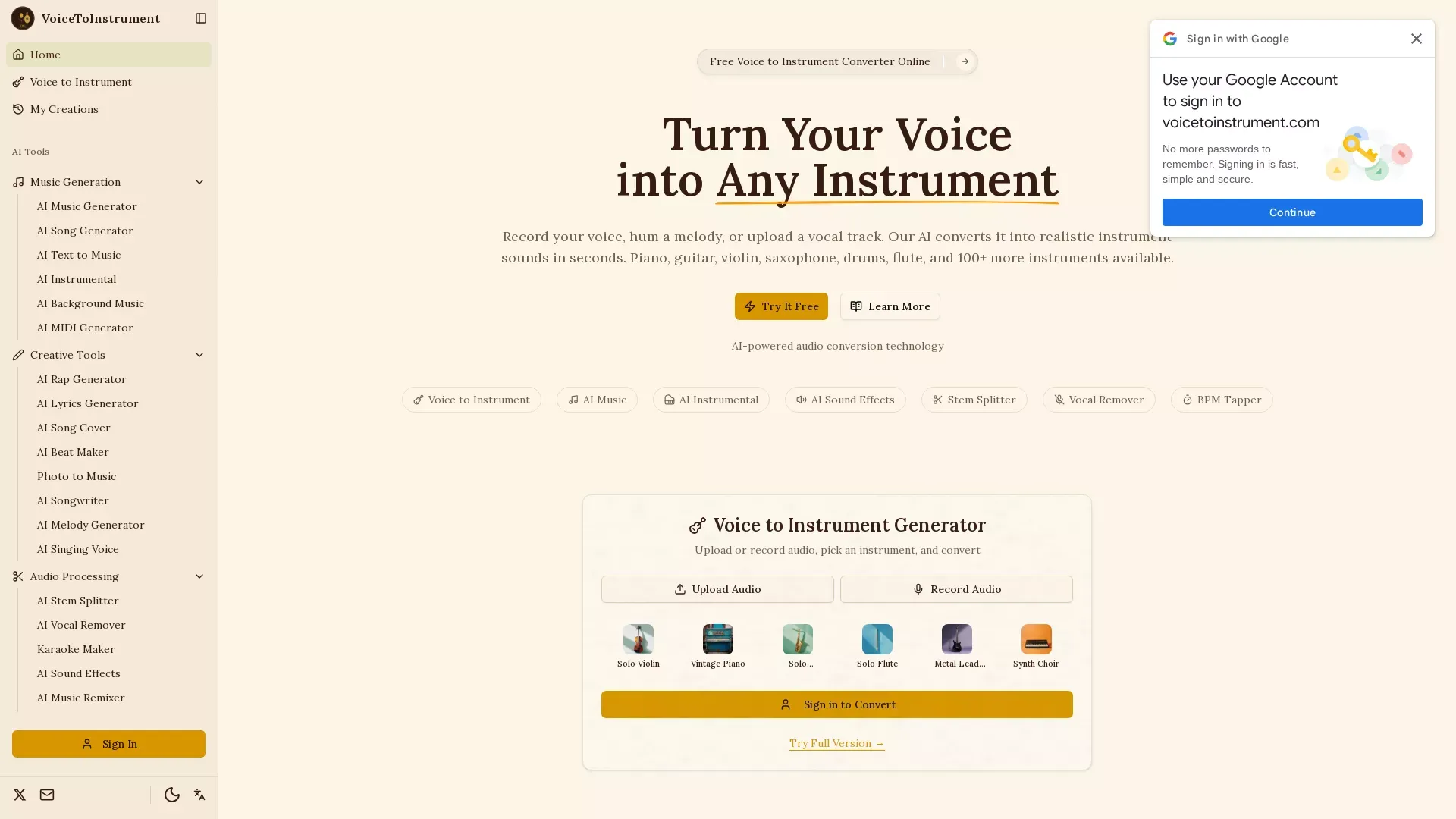VoiceToInstrument